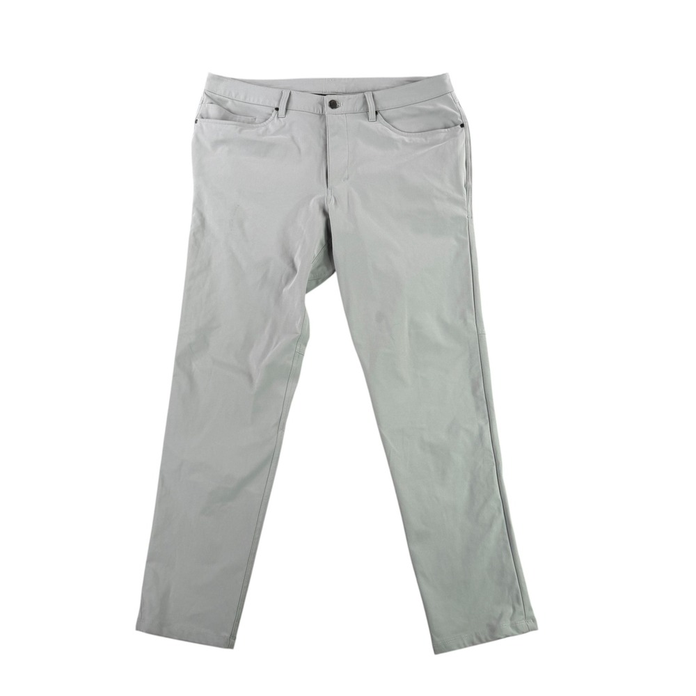 Lululemon ABC Pant Slim Men 36x32 Grey Warpstreme 5 Pocket Trouser LM5AD9S